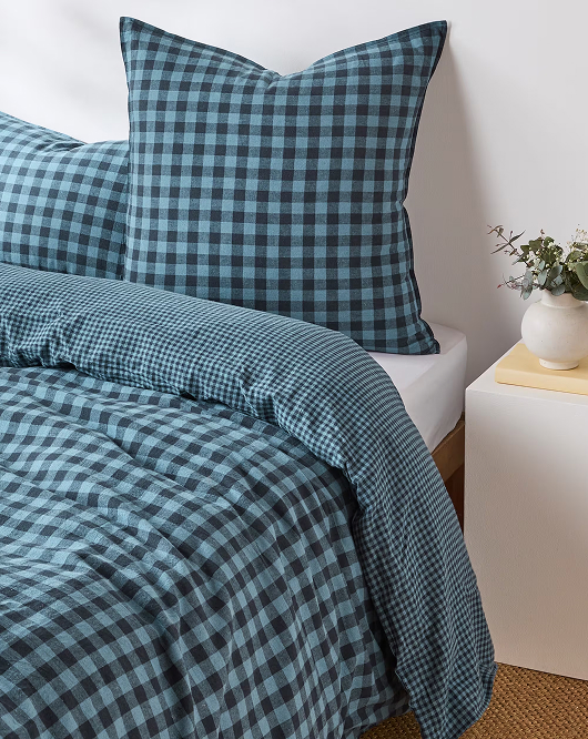 Darby gingham linen cotton European pillowcase