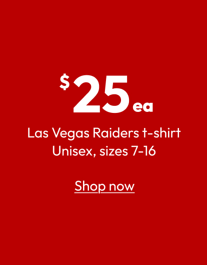 Las Vegas Raiders t-shirt Unisex, sizes 7-16