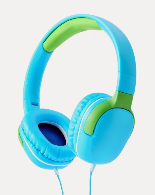 Over-ear wired kids headphones