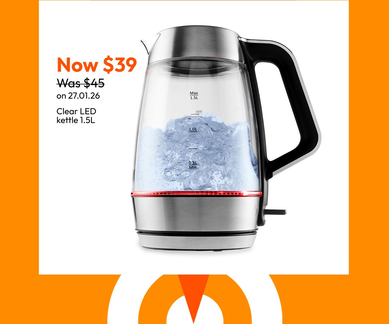 Clear LED kettle 1.5L