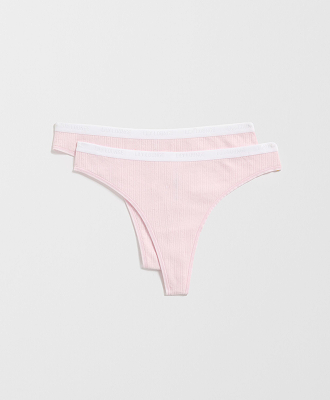 Lily Loves 2 pack Australian Cotton pointelle g-string briefs
