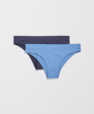 Lily Loves 2 Pack seamfree embossed brazilian briefs