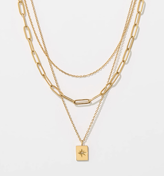 Waterproof 3pk pendant necklace set