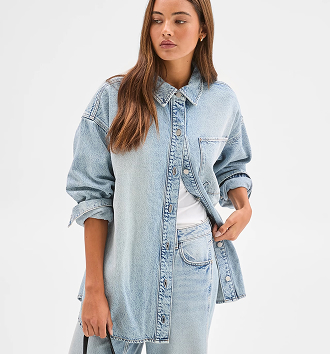 Lily Loves oversized denim shirt