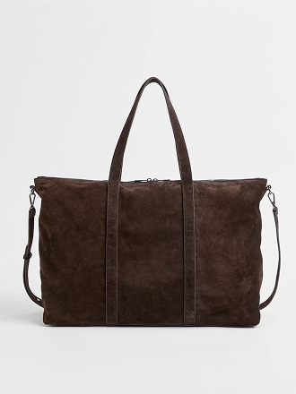Premium suede leather duffle bag