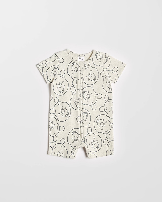 Disney Winnie organic cotton waffle romper