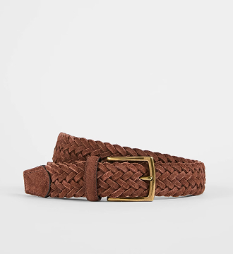 Woven Premium Suede leather belt