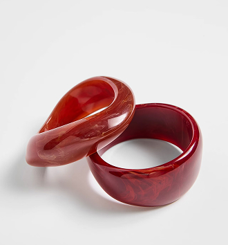 Marble look acrylic bangles 2pk
