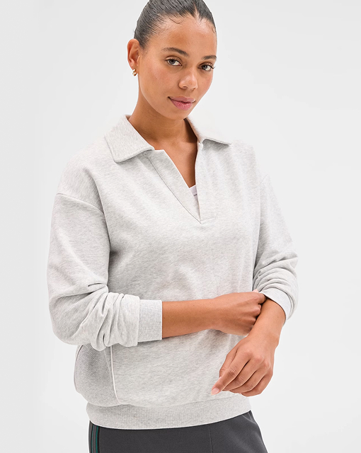 Active Australian Cotton blend rugby polo sweat top