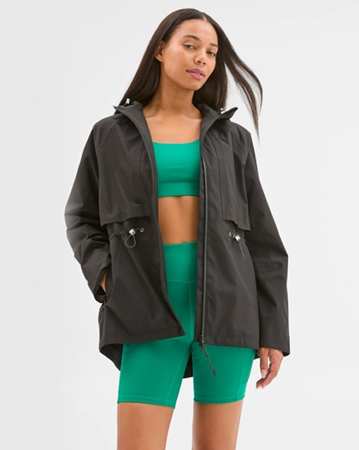 Active waterproof longline jacket