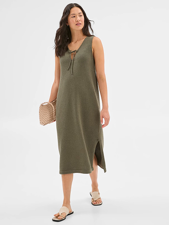 Australian Cotton blend boucle knit midi dress