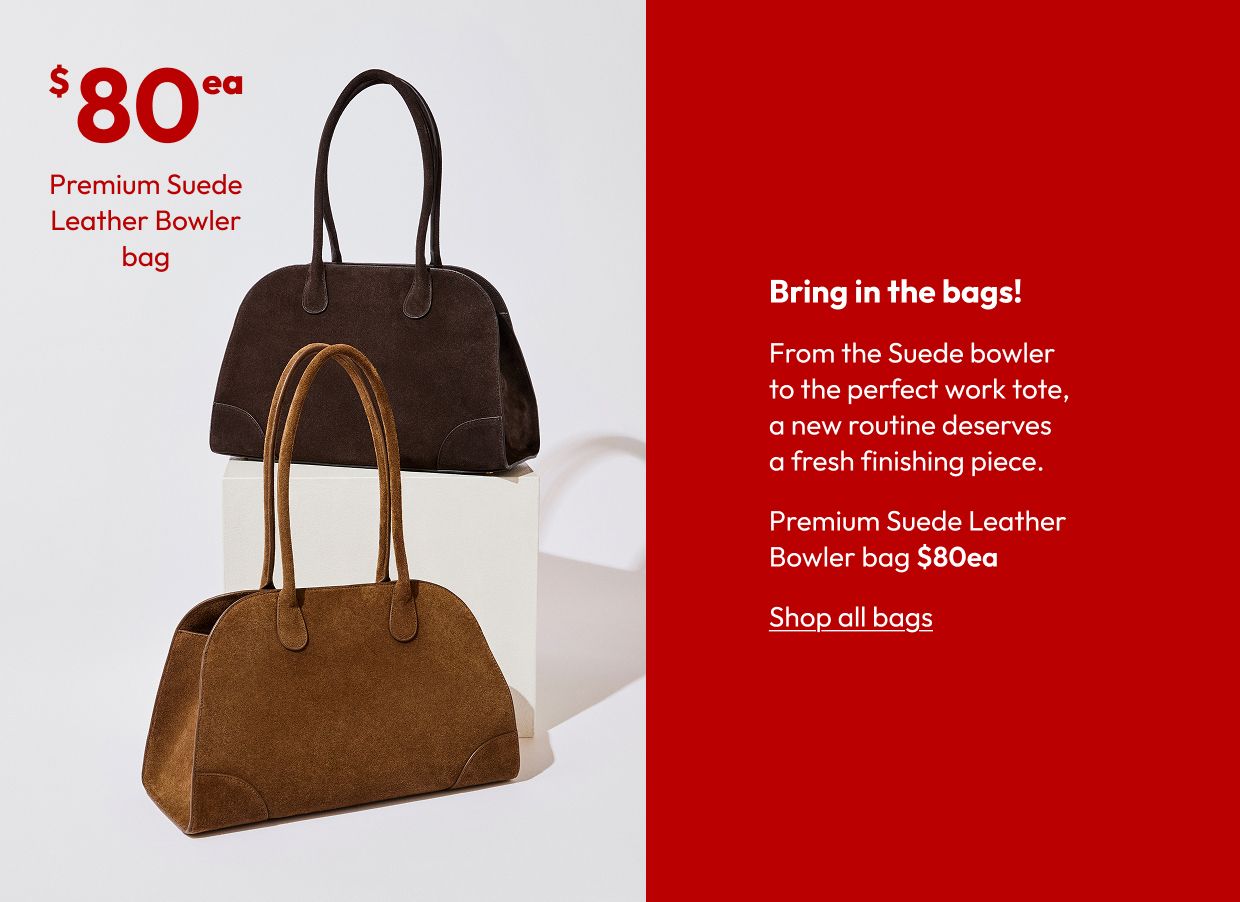 Premium Suede Leather Bowler bag