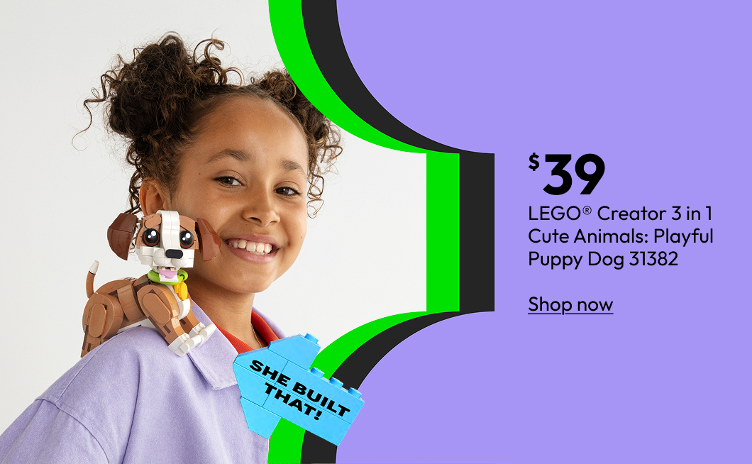 LEGO® Creator 3 in 1 Cute Animals: Playful Puppy Dog 31382
