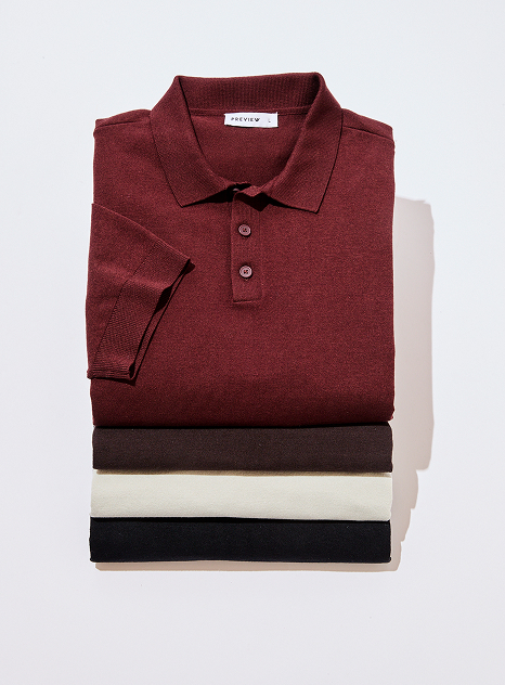 Men's knit polo