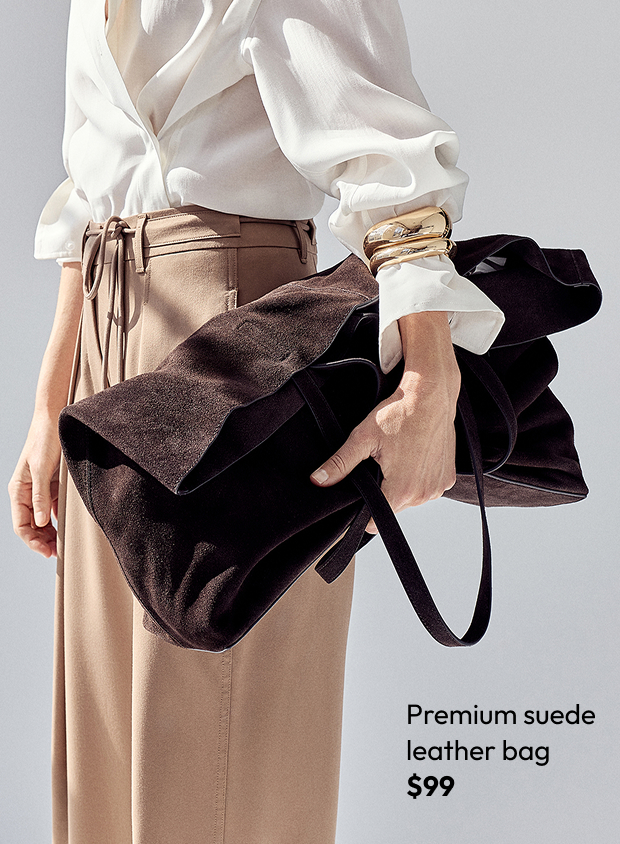Premium suede leather bag