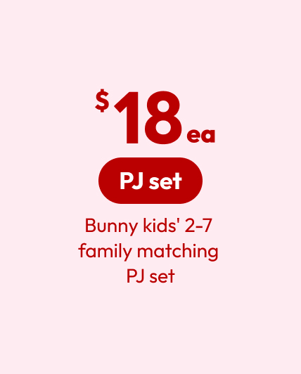 Bunny kids' 2-7  family matching PJ set