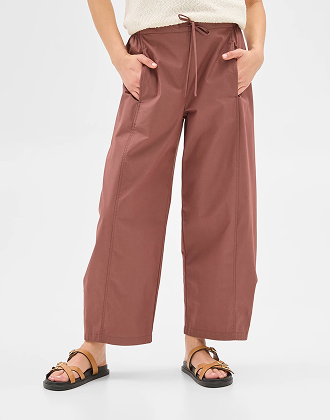 Australian Cotton tie waist barrel pants
