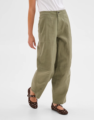 Target Petites Australian Cotton blend soft barrel leg pant