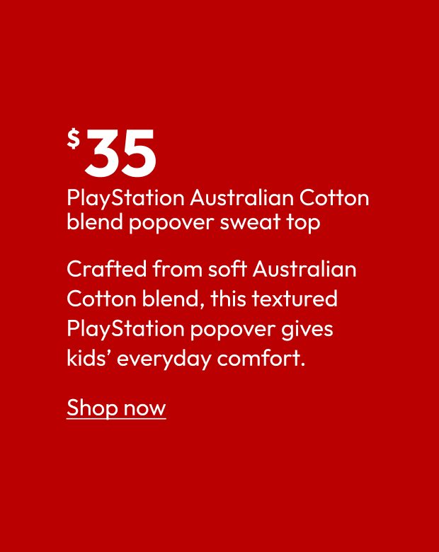 PlayStation Australian Cotton blend popover sweat top