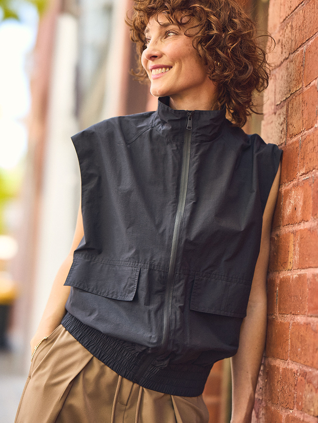 Australian Cotton blend utility woven vest