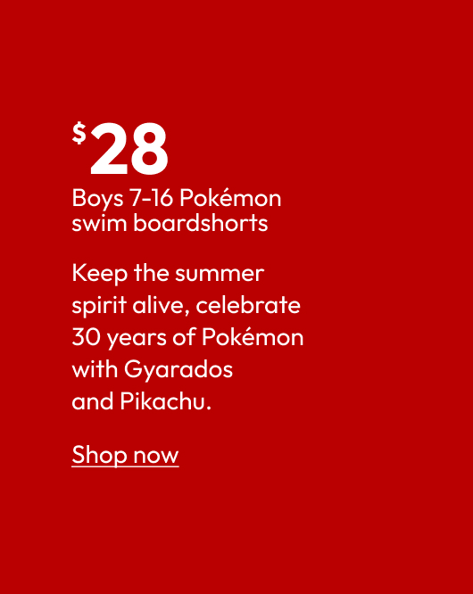 Boys 7-16 Pokémon swim boardshorts