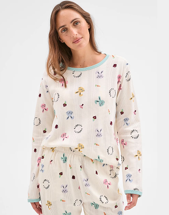 Australian Cotton Easter women’s PJ Set -  Bunny Head