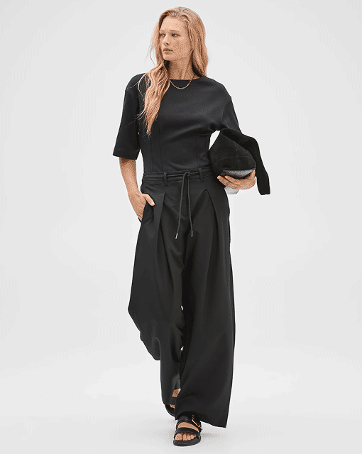 Preview wide barrel leg pants