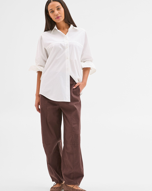 Australian Cotton blend soft barrel leg pants