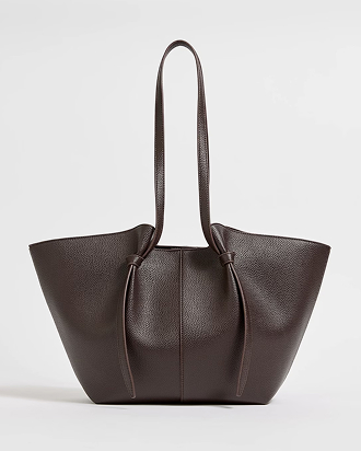 Knot detail pebble PU tote