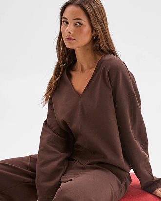 Australian Cotton blend v-neck jumper