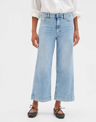 Kelsey crop wide leg jeans