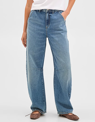 Cate relaxed barrel leg jeans