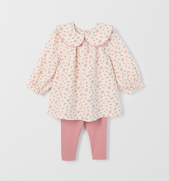 Collared top and leggings set