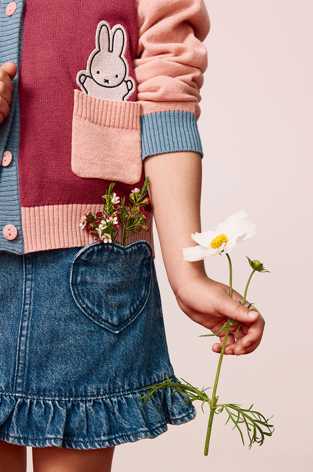 Denim a-line fashion skirt