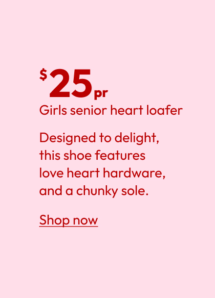 Girls senior heart loafer