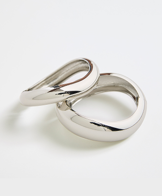2 pack wavy hinged bangles