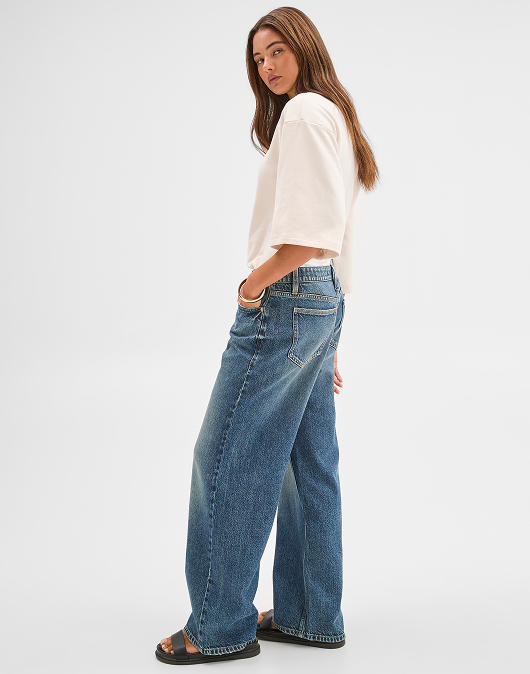 Lily Loves mid rise baggy leg jeans