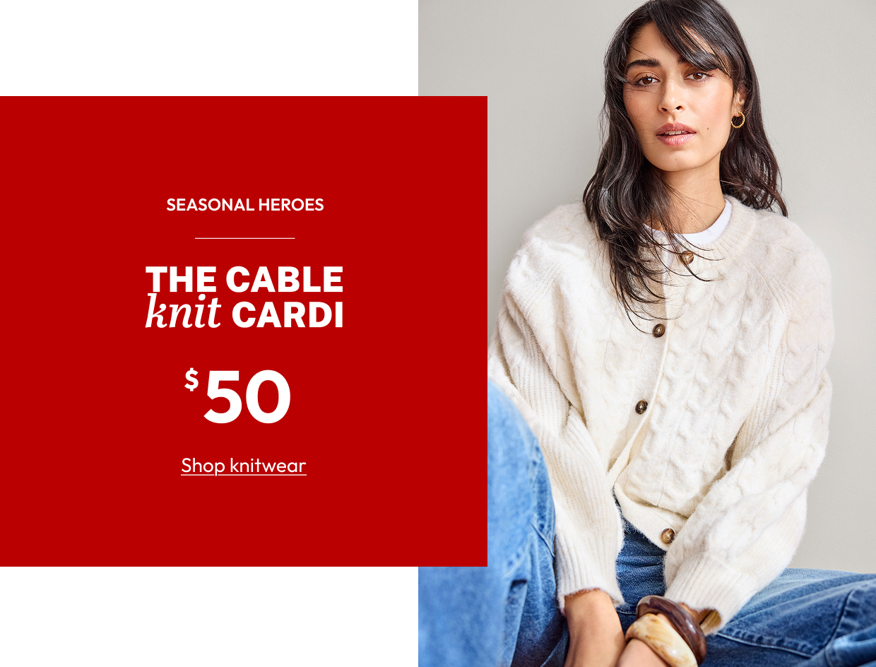 THE CABLE knit CARDI