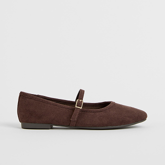 Faux suede ballet flat