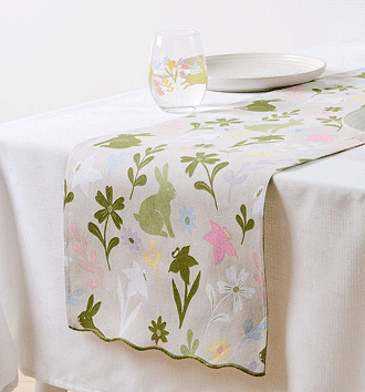 Easter reversible table runner