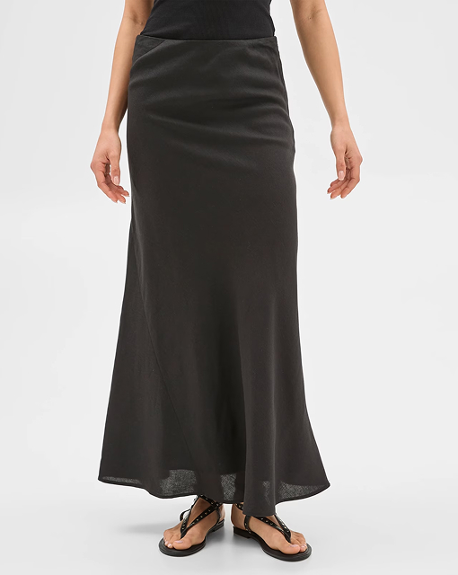 Lily Loves European linen blend maxi skirt