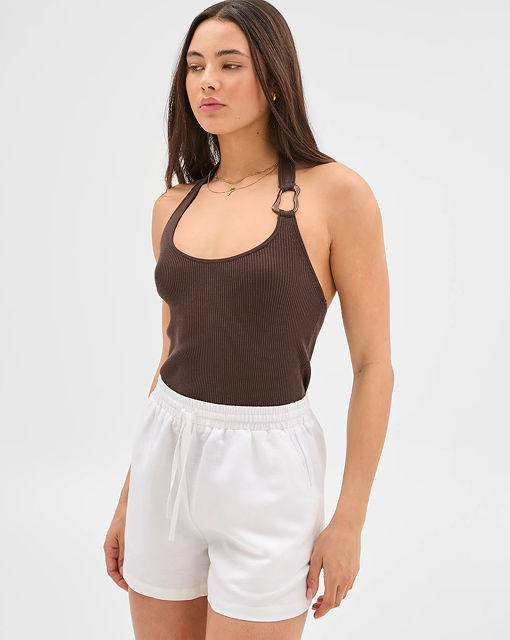 Lily Loves European linen blend pull on shorts