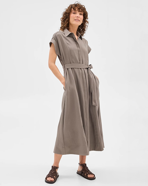 Preview summer twill midi shirt dress