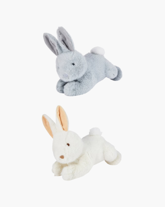 Easter laying bunny plush toy. Assorted