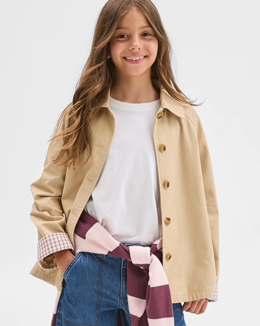 Girls 7-16 Australian Cotton car coat
