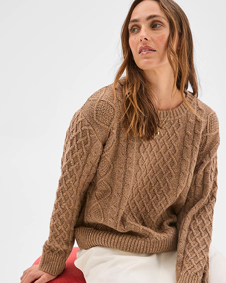 Australian Cotton blend cable knit sweater