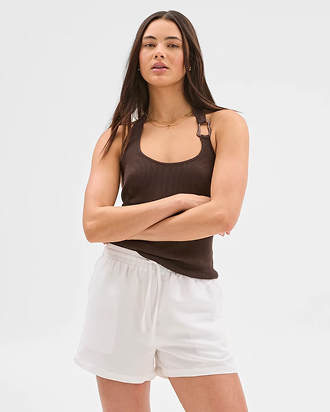 Lily Loves European linen blend pull on shorts