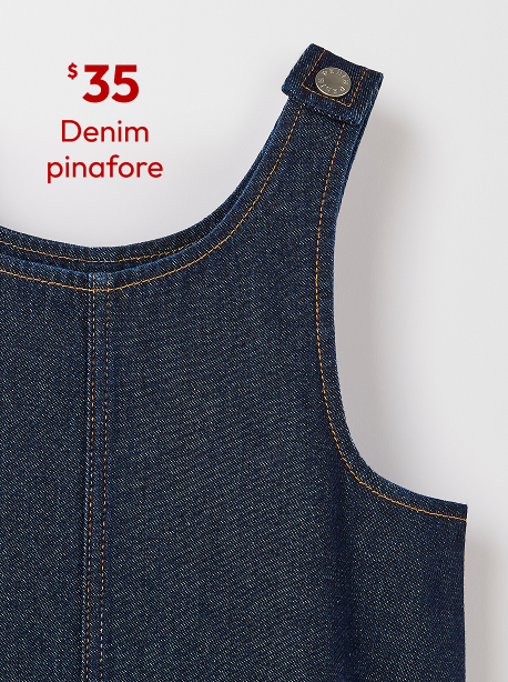 Denim pinafare