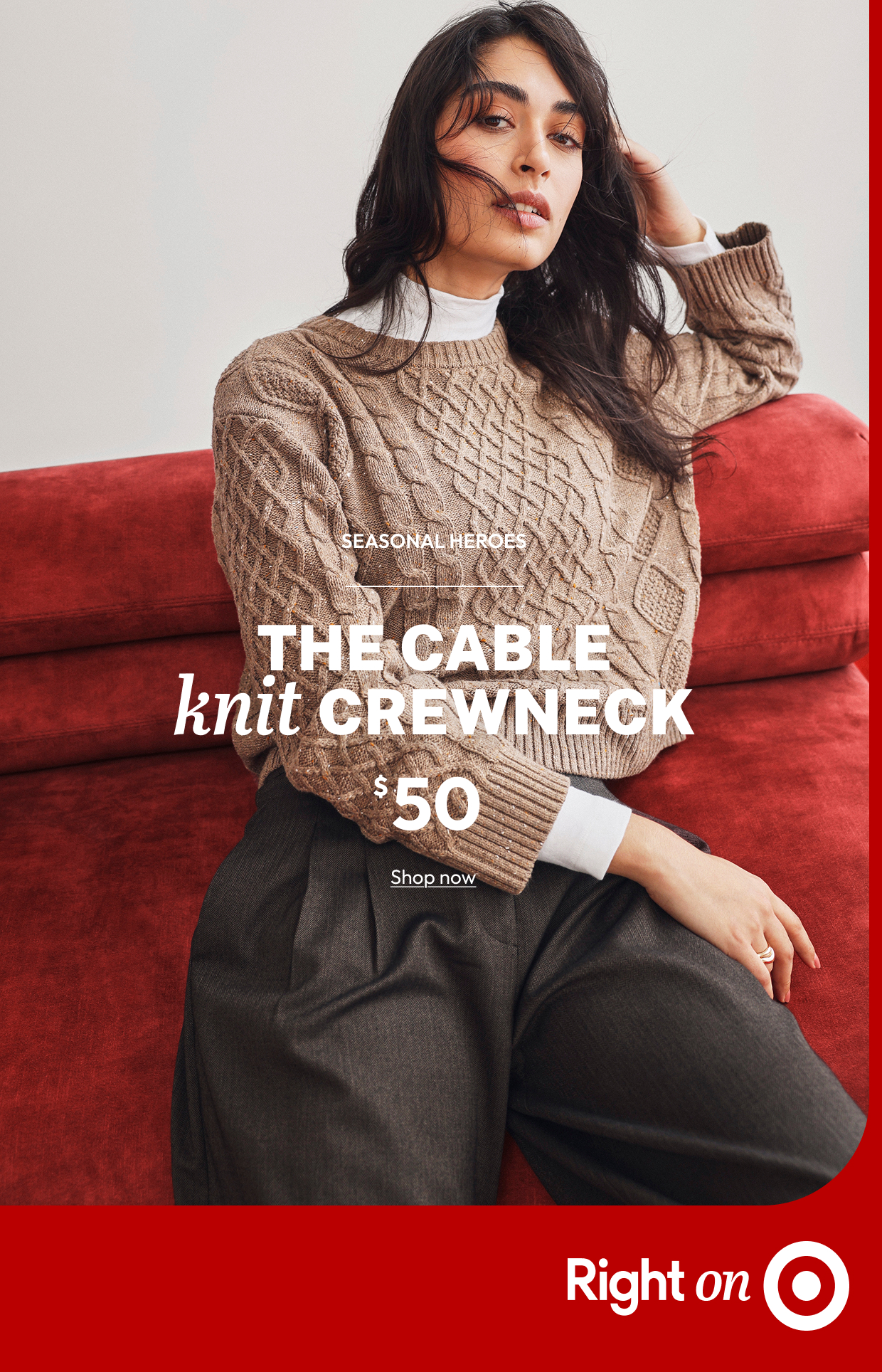 THE CABLE knit CREWNECK