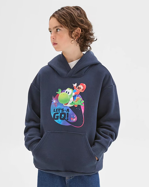 Boys 7-16 Super Mario Australian Cotton sweat popover